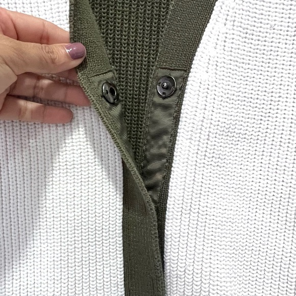 Talbots color block Purple and Brown Knit cardigan - Picture 5 of 10